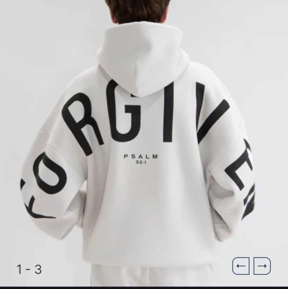 GLO Kingdom Essential FORGIVEN Fleece Hoodie. NWT In Original Packaging. Unisex.